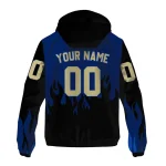 customized navy midshipmen flame trim blue black windbreaker jacket best selling
