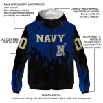 customized navy midshipmen flame trim blue black windbreaker jacket best selling
