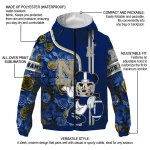 customized navy midshipmen football micky mouse blue windbreaker jacket best selling