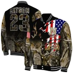 customized navy midshipmen patriot deer camouflage varsity jacket best selling