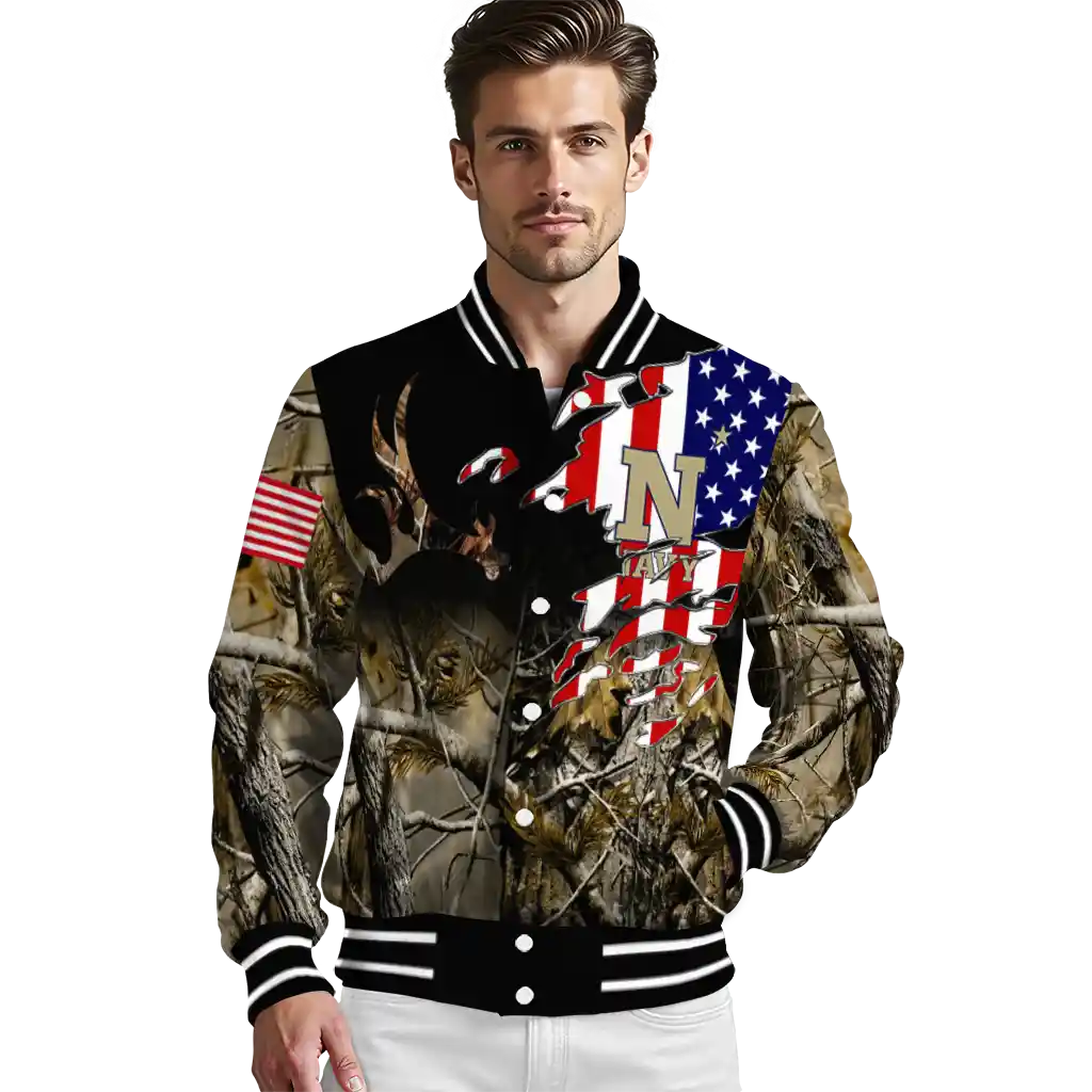 customized navy midshipmen patriot deer camouflage varsity jacket high quality customized navy midshipmen patriot deer camouflage varsity jacket high quality