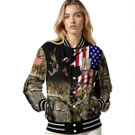 customized navy midshipmen patriot deer camouflage varsity jacket best selling