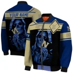 customized navy midshipmen reaper hands blue black bomber jacket best selling
