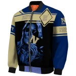 customized navy midshipmen reaper hands blue black bomber jacket best selling