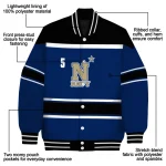 customized navy midshipmen stripe statement blue black varsity jacket best selling