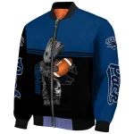 customized nevada wolf pack groot football blue black bomber jacket best selling