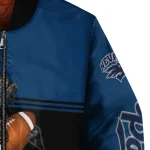 customized nevada wolf pack groot football blue black bomber jacket best selling
