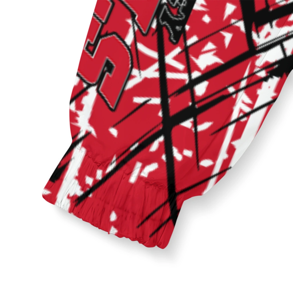 customized new jersey devils brushstroke pattern red windbreaker jacket latest model customized new jersey devils brushstroke pattern red windbreaker jacket latest model