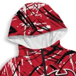 customized new jersey devils brushstroke pattern red windbreaker jacket best selling
