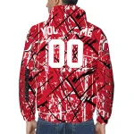 customized new jersey devils brushstroke pattern red windbreaker jacket best selling