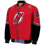 customized new jersey devils chevron style red bomber jacket best selling