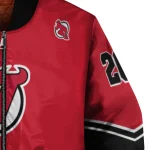 customized new jersey devils chevron style red bomber jacket best selling