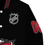 customized new jersey devils claw cut black varsity jacket best selling