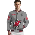 customized new jersey devils claw streak grey varsity jacket best selling