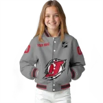 customized new jersey devils claw streak grey varsity jacket best selling
