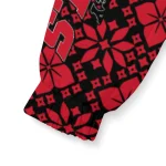 customized new jersey devils geometric blossom red windbreaker jacket best selling