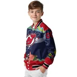 customized new jersey devils spongebob playtime red blue varsity jacket best selling