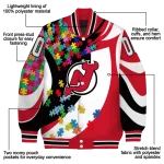 customized new jersey devils stars and stripes slashes red varsity jacket best selling