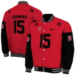 customized new jersey devils team patch red varsity jacket best selling