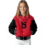 customized new jersey devils team patch red varsity jacket best selling