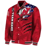 customized new jersey devils usa flag rips red varsity jacket best selling