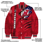 customized new jersey devils usa flag rips red varsity jacket best selling