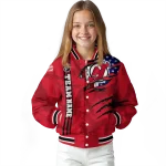 customized new jersey devils usa flag rips red varsity jacket best selling