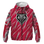 customized new mexico lobos abstract streaks red windbreaker jacket best selling