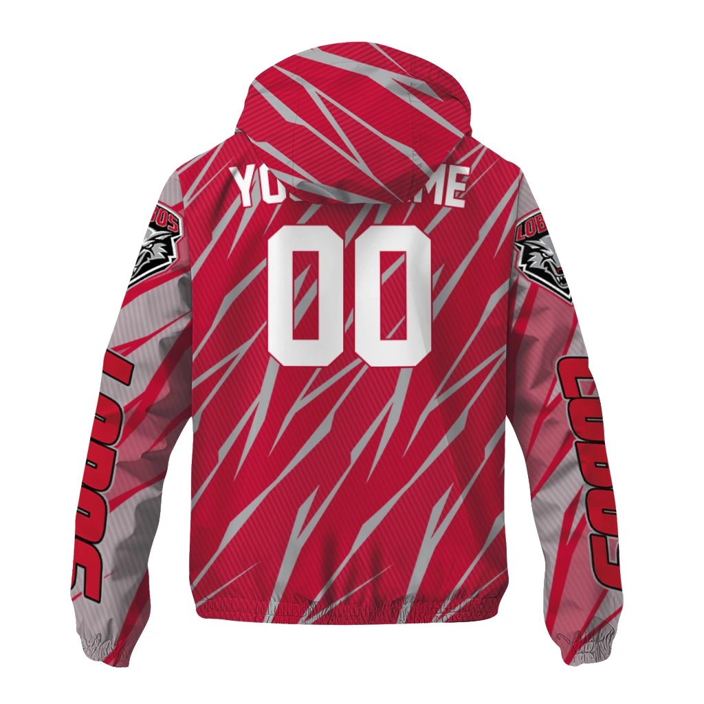 customized new mexico lobos abstract streaks red windbreaker jacket fashion forward customized new mexico lobos abstract streaks red windbreaker jacket fashion forward