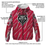 customized new mexico lobos abstract streaks red windbreaker jacket best selling