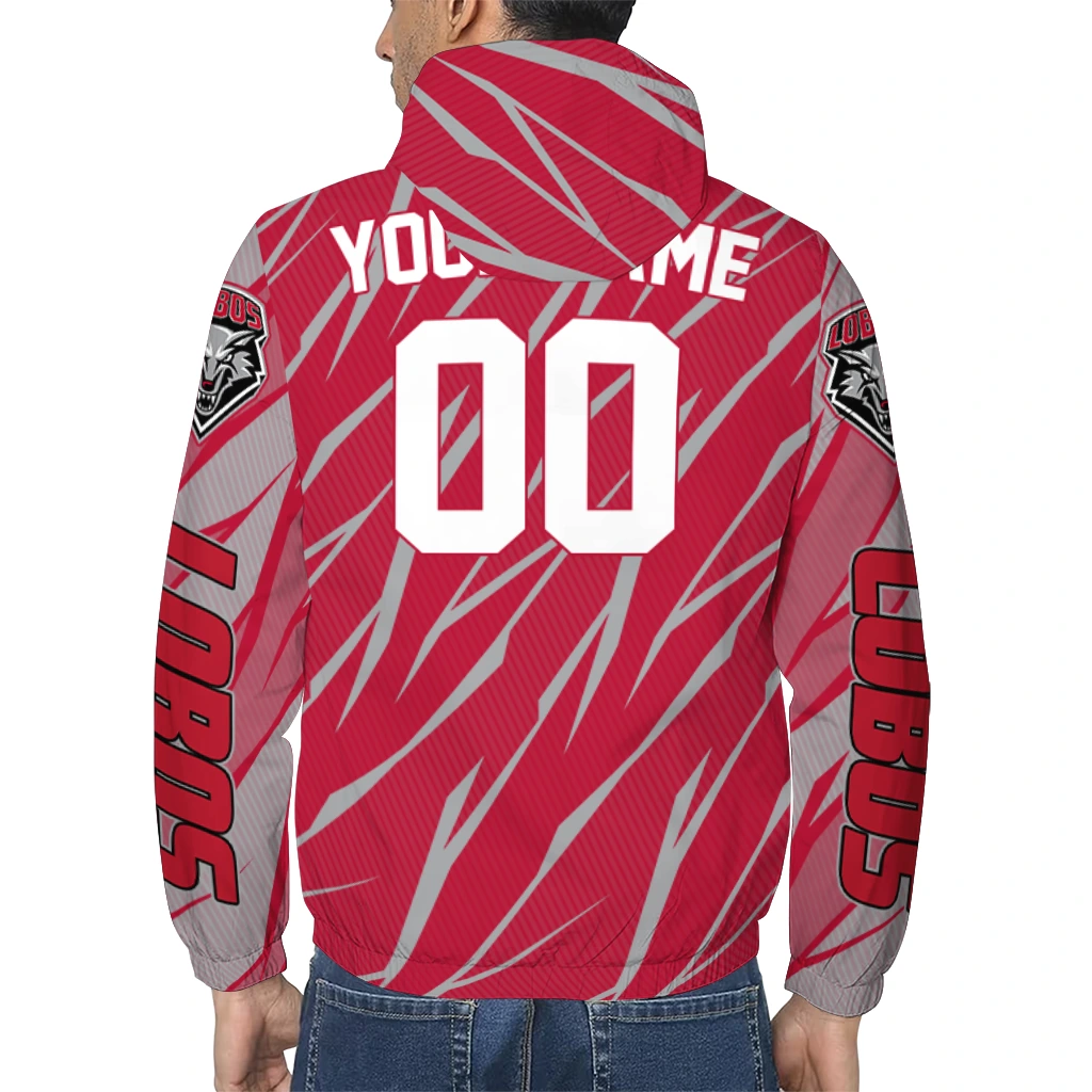 customized new mexico lobos abstract streaks red windbreaker jacket trendy customized new mexico lobos abstract streaks red windbreaker jacket trendy