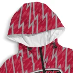 customized new mexico lobos lightning strike grid red windbreaker jacket best selling