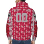 customized new mexico lobos lightning strike grid red windbreaker jacket best selling