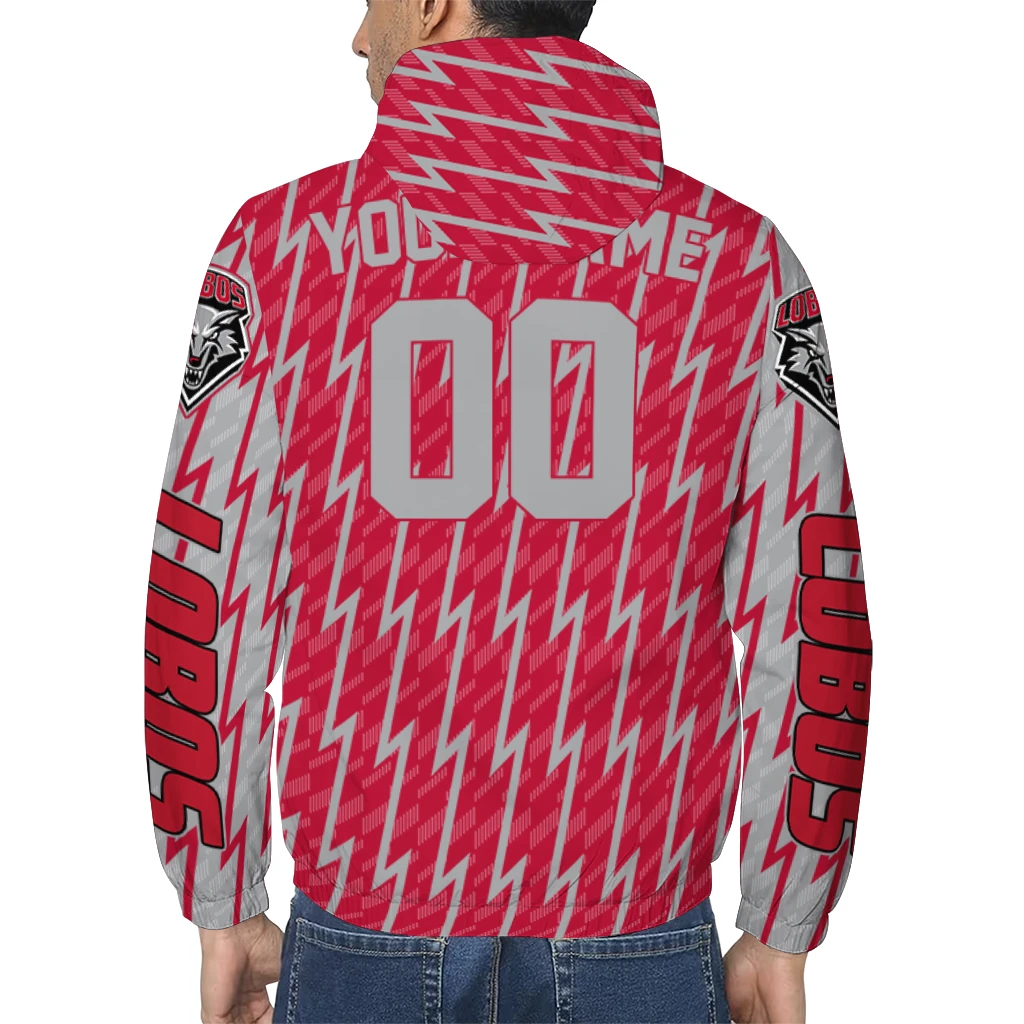 customized new mexico lobos lightning strike grid red windbreaker jacket trendy customized new mexico lobos lightning strike grid red windbreaker jacket trendy