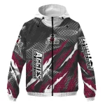 customized new mexico state aggies claw mesh crimson gray windbreaker jacket best selling