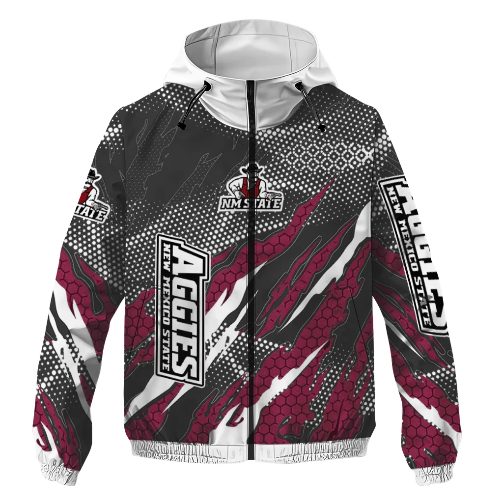customized new mexico state aggies claw mesh crimson gray windbreaker jacket best selling customized new mexico state aggies claw mesh crimson gray windbreaker jacket best selling