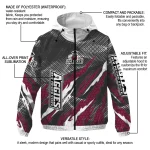 customized new mexico state aggies claw mesh crimson gray windbreaker jacket best selling