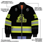 customized new mexico state aggies heartbeat accent black green bomber jacket best selling