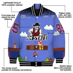 customized new mexico state aggies mario blocks blue black varsity jacket best selling