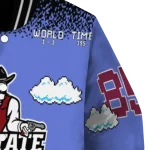 customized new mexico state aggies mario blocks blue black varsity jacket best selling