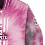 customized new mexico state aggies pink tie dye pink varsity jacket best selling