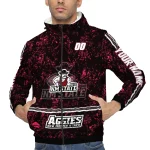 customized new mexico state aggies shards cluster crimson windbreaker jacket best selling