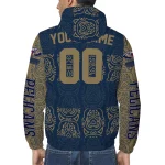 customized new orleans pelicans cat eyes navy windbreaker jacket best selling