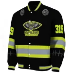 customized new orleans pelicans heartbeat accent black green varsity jacket best selling