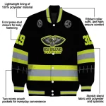 customized new orleans pelicans heartbeat accent black green varsity jacket best selling