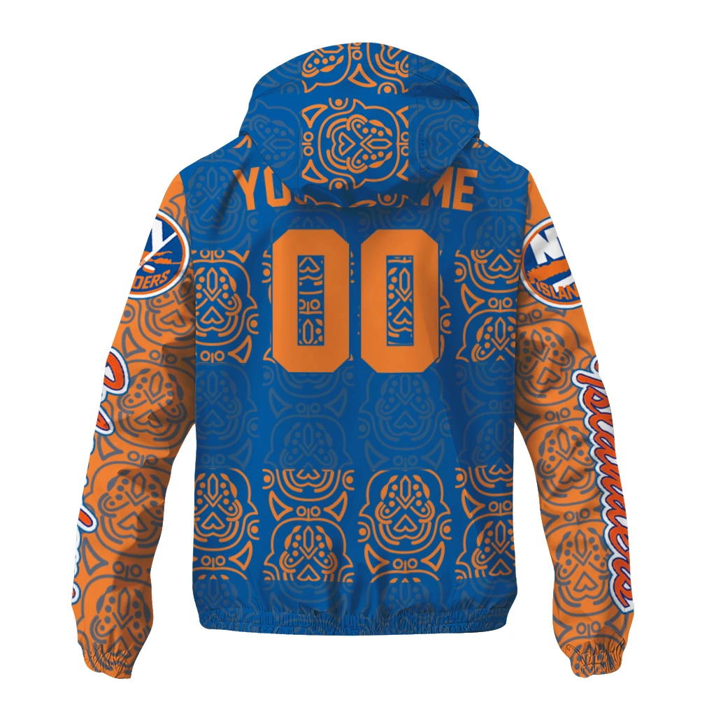 customized new york islanders cat eyes blue windbreaker jacket fashion forward customized new york islanders cat eyes blue windbreaker jacket fashion forward