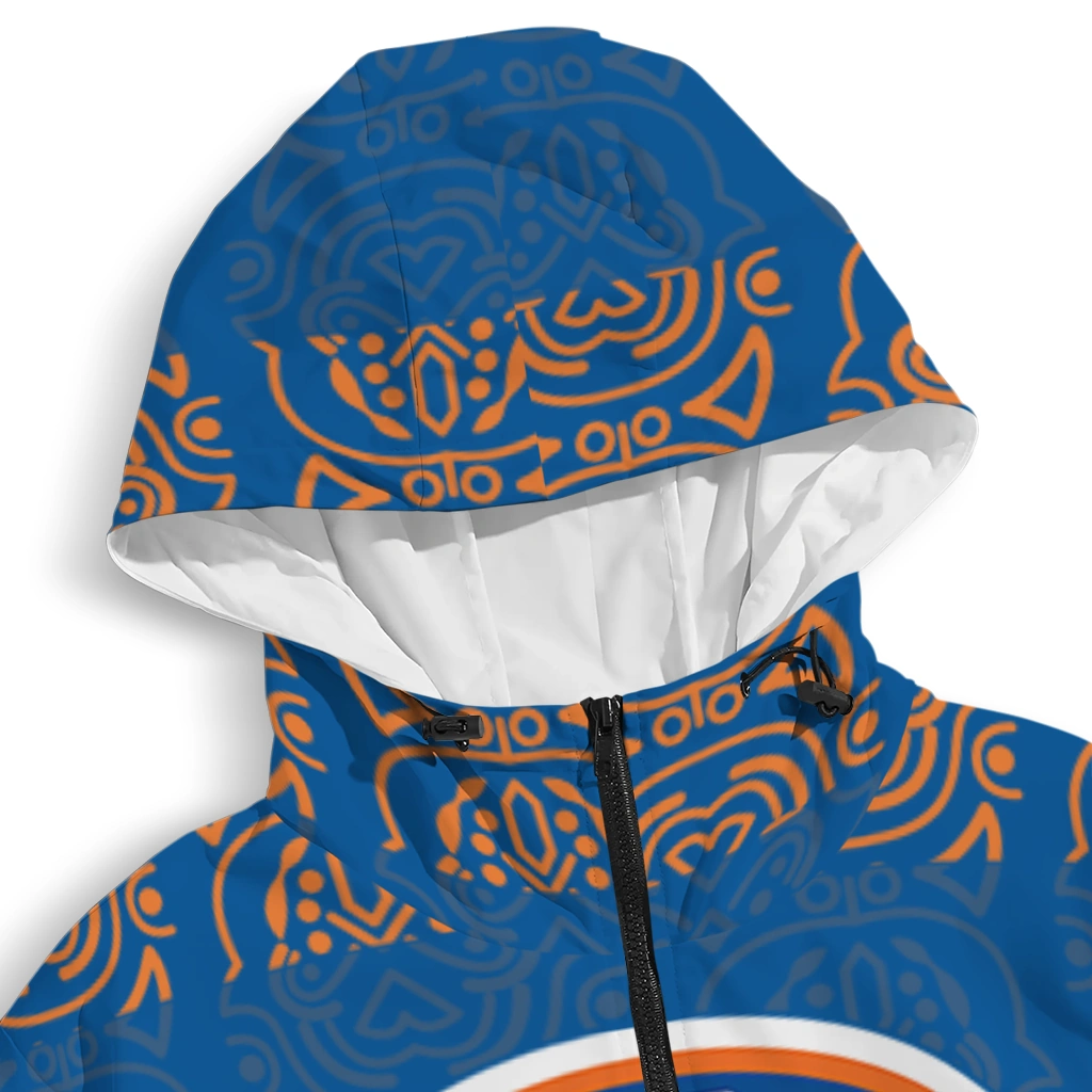 customized new york islanders cat eyes blue windbreaker jacket premium grade customized new york islanders cat eyes blue windbreaker jacket premium grade