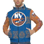customized new york islanders cat eyes blue windbreaker jacket best selling