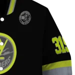 customized new york islanders heartbeat accent black green varsity jacket best selling