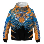 customized new york knicks brick motion blue black windbreaker jacket best selling